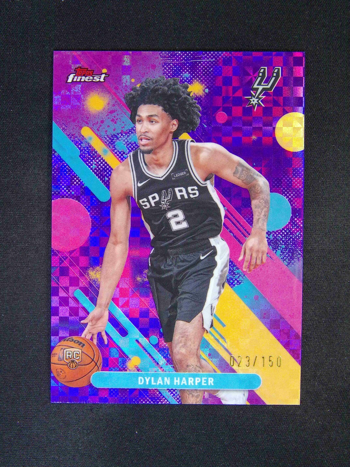 2025-26 Topps Finest Dylan Harper #2 RC Rookie Common Purple X-Fractor /150