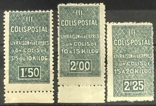 Superbes Colis Postaux d'Algérie n°s 43Ba, 43Ca et 43Da "1F50, 2F et 2F25 vert,