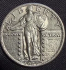 Uncirculated near full head 1927 Standing Liberty Quarter superb strike