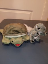 Folkmanis Mini Gray Squirrel Finger and Turtle Hand Puppets
