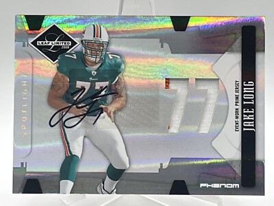 Jake Long 2008 Leaf Limited #317 Autograph Game Patch /49 RC Auto G3