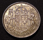 1941 canada 50 cent half dollar au bu george vi silver low mint world ww2 coin