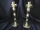 MODERN SILVER PLATED 11” CANDLESTICKS set of 2 NEVER USED! EXCELLENT!! — photo 1