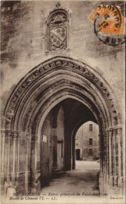 CPA AVIGNON Haupteingang des Papstpalastes (1086322)