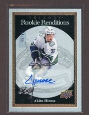 2023-24 Upper Deck Trilogy Rookie Renditions Autographs #RR29 Akito Hirose 49/99