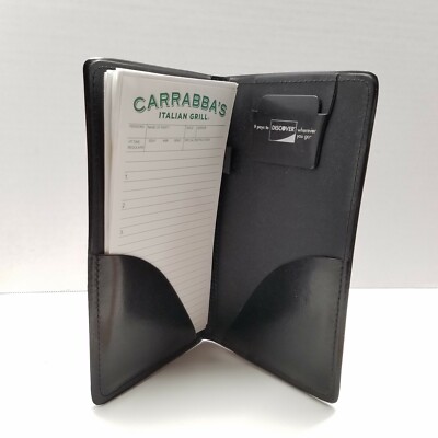 Discover Credit Card Waiter/Waitress Check Presenter With Carrabbas Order Slips