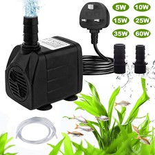 Submersible Water Pump Water Feature Pump for Aquarium Fish Tank Pond + Nozzles