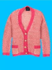 NWT Sweater Cardigan Wool Mohair Soft Italy Roberto Collina