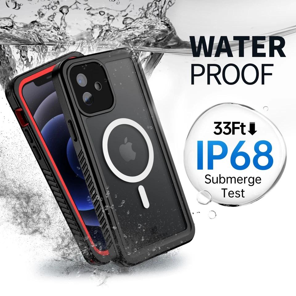 For Apple iPhone 12 Pro Max 12 Mini Clear MagSafe Magnetic Case Waterproof Cover - Image 2 of 4