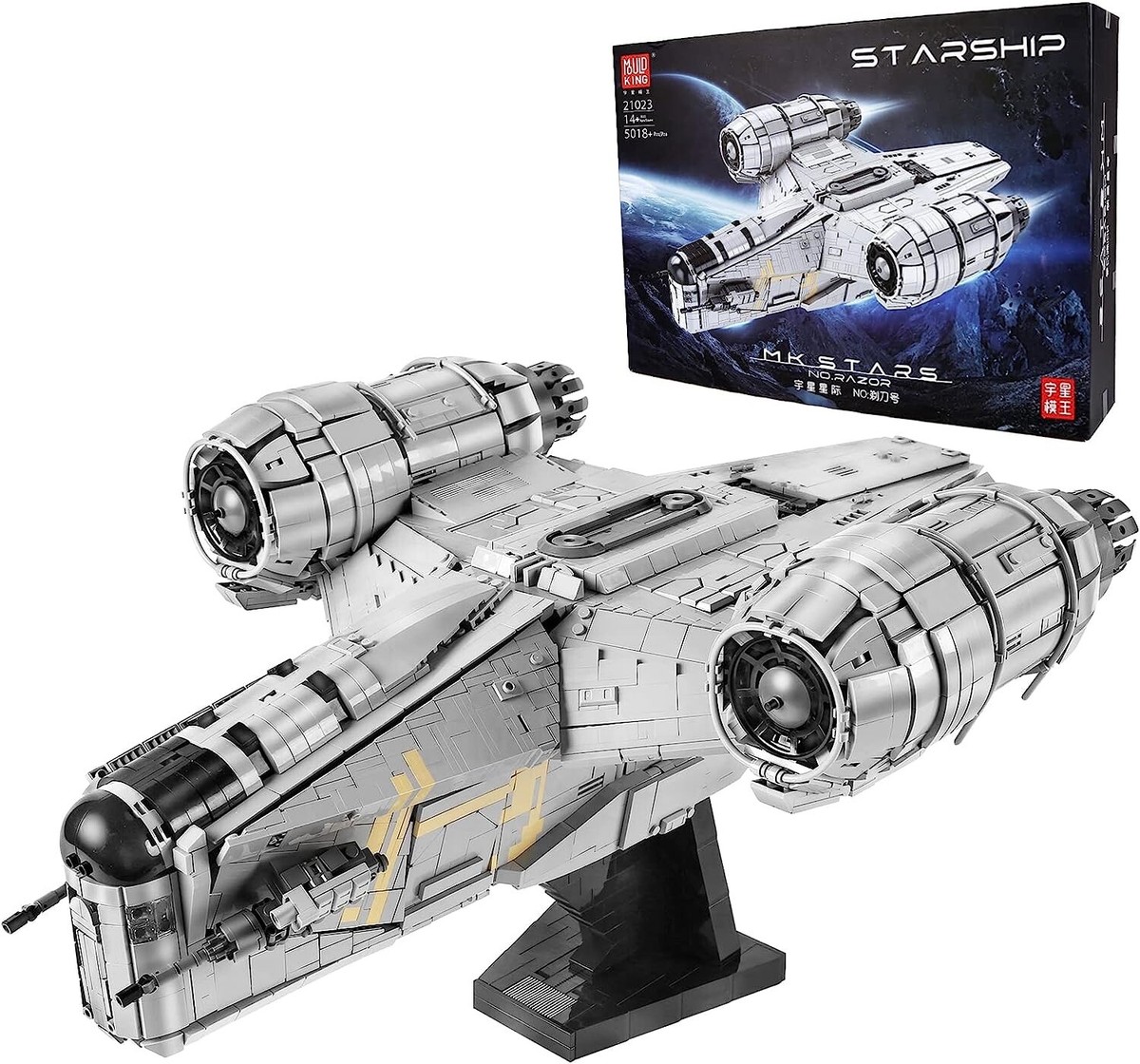 Mould King 21023 Star Wars Airship Spaceship Razor Crest Building