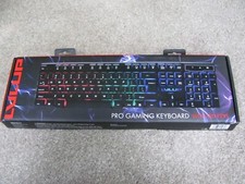 BRAND NEW VIVITAR LVLUP PRO GAMING KEYBOARD WITH MULTI COLOR LED KEYS LU734