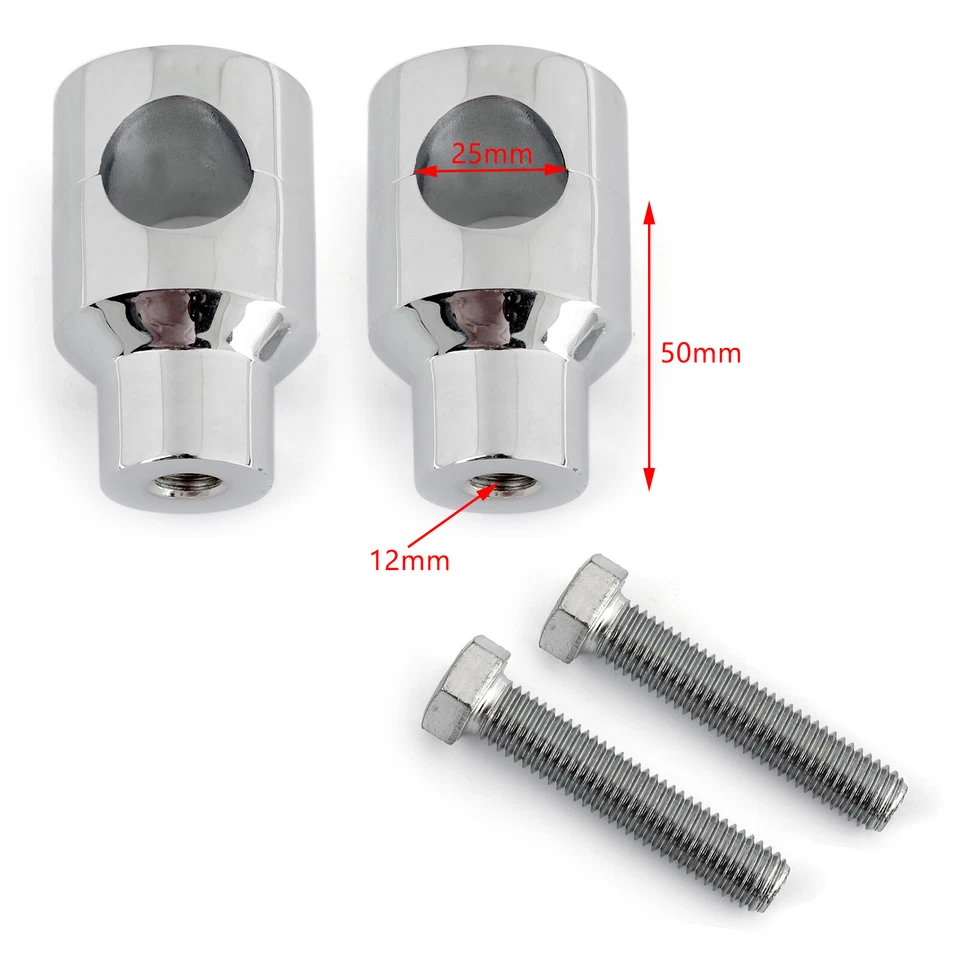 2" Handlebar Risers For VN 900 Yamaha V-Star Road Star Honda VTX Suzuki Chrome Foto 2 de 4