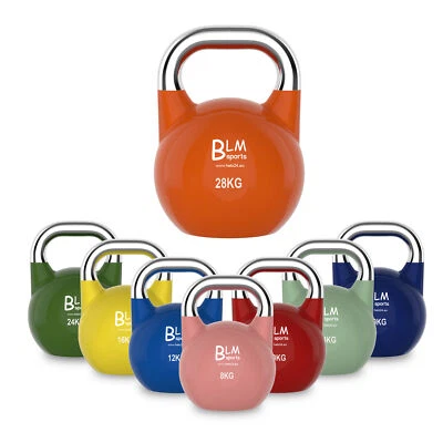 HELO Kettlebell Schwunghantel Kugelhantel Rundgewicht Kraft Metall Farbe B 8-28 kg
