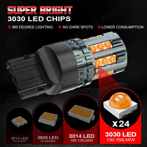 Amber 7443/7440 LED Front Turn Signal Light Bulbs For Toyota	Sienna	2001-2020 - Bild 8 von 11