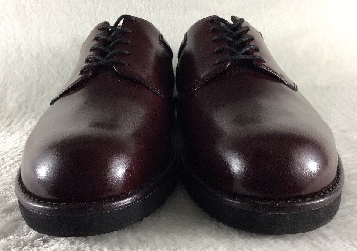 Dexter Dress Shoes Mens 10.5 WW Burgundy Leather Derby Plain 