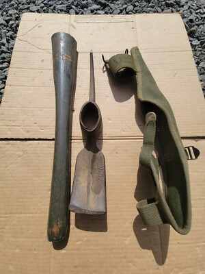 Original 1945 WWII Diamond Warwood Trenching Mattock Pickaxe w