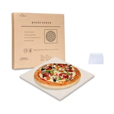 Waykea 12" x 12" Pizza Stone Square Baking Stone | Premium Cordierite Pizza