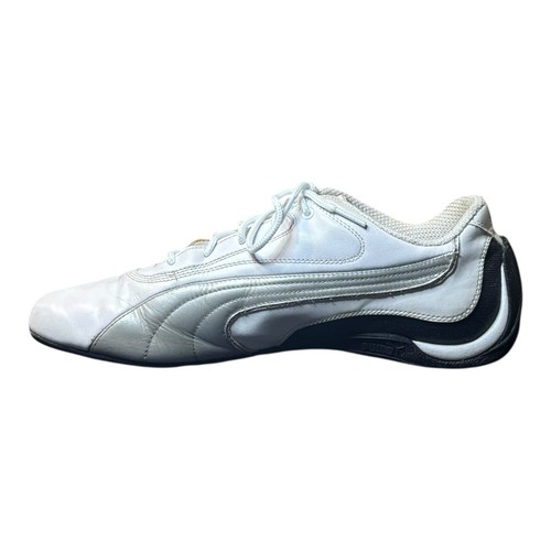 De Colección Y2K Puma Speedcat Mostro Sparco Tenis Blanco Negro Plata Para hombres Talla 11 Gato - Imagen 5 de 9