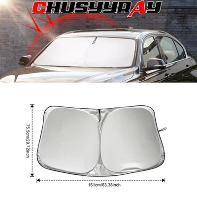 For Silverado 1500 Foldable SUV Car Windshield Sun Visor Shade Cover UV Block