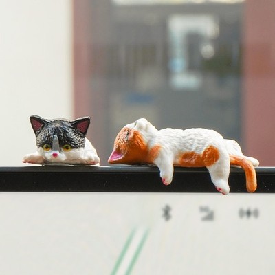 Car Landscape Cat Ornaments Cute Cartoon Cat Sleeping Cat Decoration Miniatures