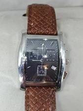 Mens Accutron Bulova 26B19 Oxford Leather Vintage style Quartz