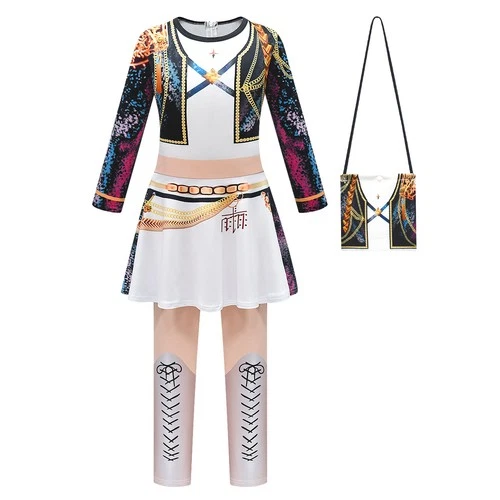 Girls Kpop Demon Hunters Cosplay Jumpsuit Rumi Zory Mira Costume Bodysuit Dress - Picture 30 of 66