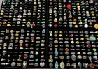Fun & Vintage Costume Jewelry Lot 50 Rings Assorted Styles and Sizes