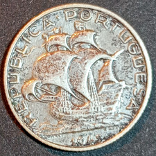 MONETA PORTOGALLO 2,5 SCUDI  1943 - ARGENTO -SILVER - DA COLLEZIONE