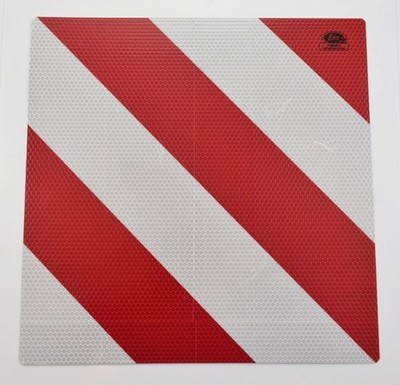 Warntafel Rechts 423x423 Klasse 1 Rot Weiß passend für Anhänger LKW Wabenfolie