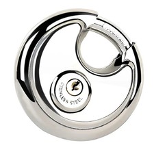 Disc Padlock Heavy Duty Stainless Steel Keyed Storage Trailer Shed Garage 70mm