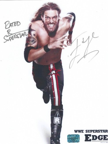 The Rated R Superstar Edge Autographed Pro Wrestling 8.5x11 WWE Photo ...