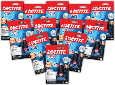 Loctite Super Glue Ultra Gel Control, Clear, 12 Pack - Superglue Quick Dry