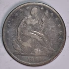 1861 S SEATED LIBERTY HALF DOLLAR 90% SILVER SAN FRANCISCO MINT CIVIL WAR COIN