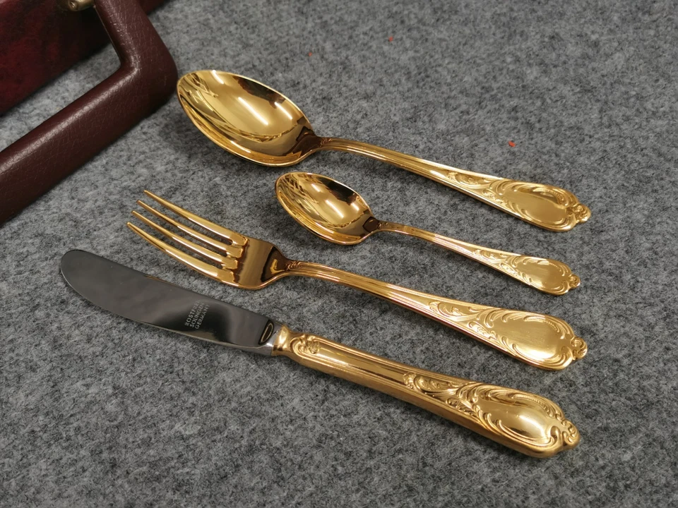 SBS Solingen Besteckset 23/24 Karat vergoldet 82-teilig Besteck ähnl. Wien - Bild 4 von 4