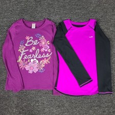 Girls Shirt Lot Large 10/12 Champion  Gymboree Two Piece Long Sleeve Top Set