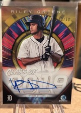 2019 Bowman Chrome Draft RILEY GREENE Class of 2019 AUTO GOLD REF #13/50 RC