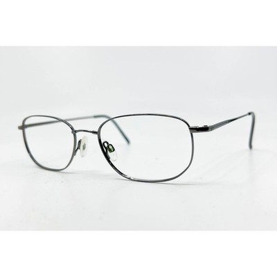 Flexon 600 Eyeglasses Mens Gunmetal Gray Oval Metal Frames 54-18-145