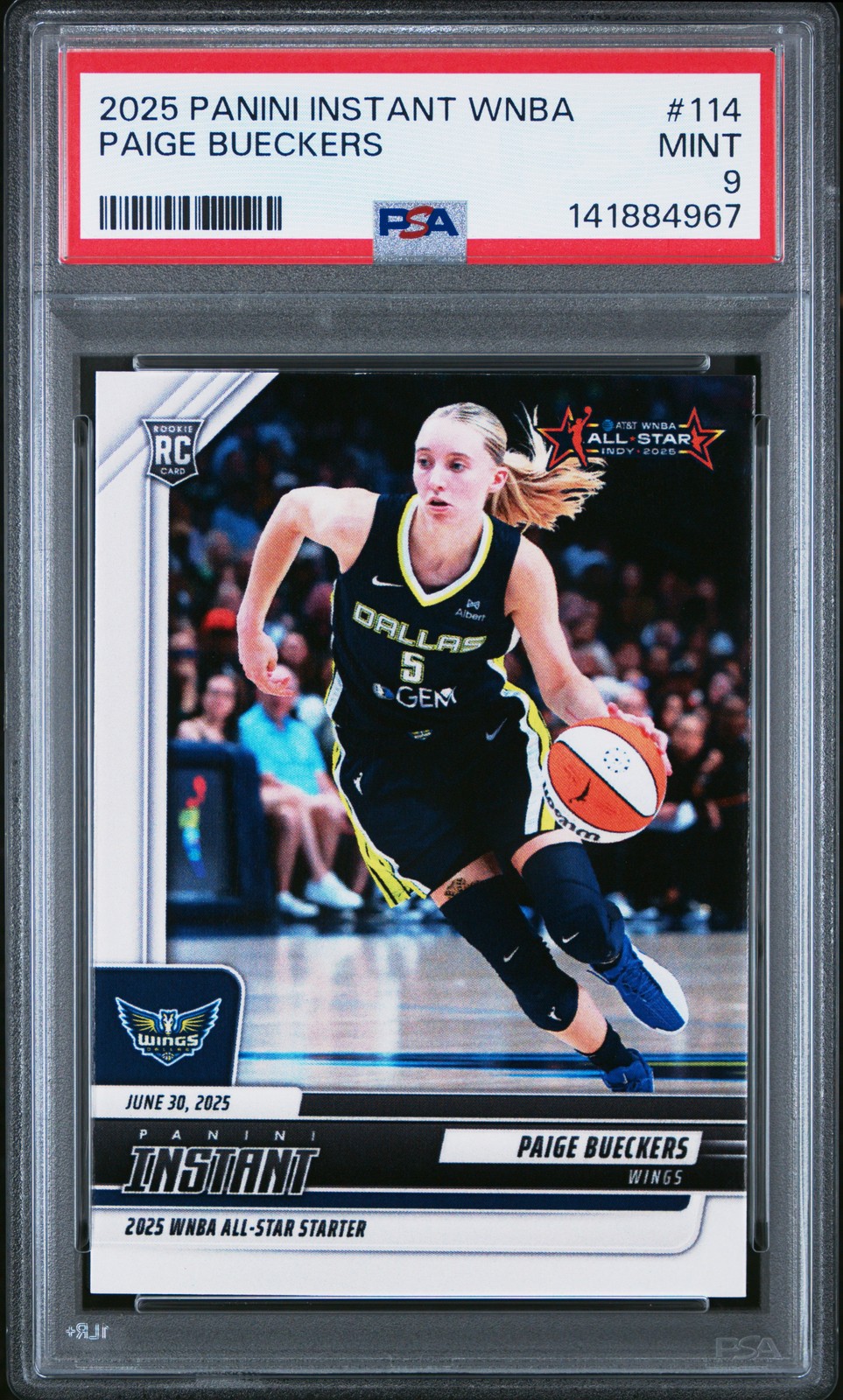 2025 PANINI INSTANT WNBA #114 PAIGE BUECKERS PSA 9