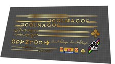 Kit decalcomanie cornice arabesca Colnago specchio oro nero contorno