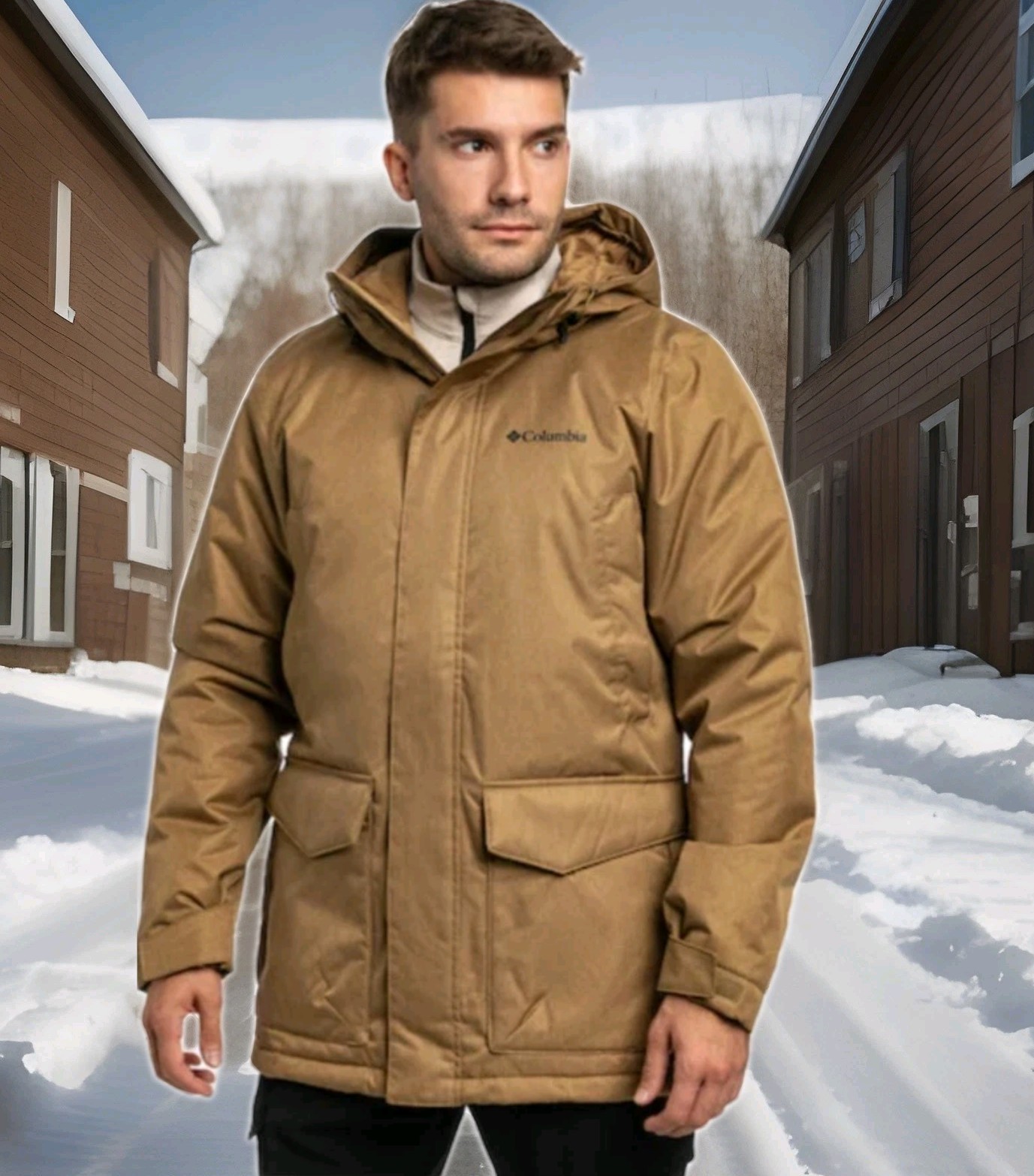 Parka para hombre Columbia Pines Lake Omni Heat resistente impermeable aislada talla XL