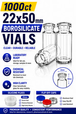 4000PCS 10mL Clear Glass Headspace Vials 20mm Crimp Top Aluminum Seals Beveled