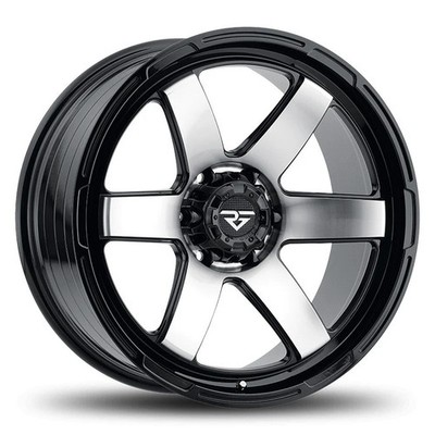Rock Forged FF08 Wheels 17x9 (0, 6x135, 87.1) Black Rims Set of 4