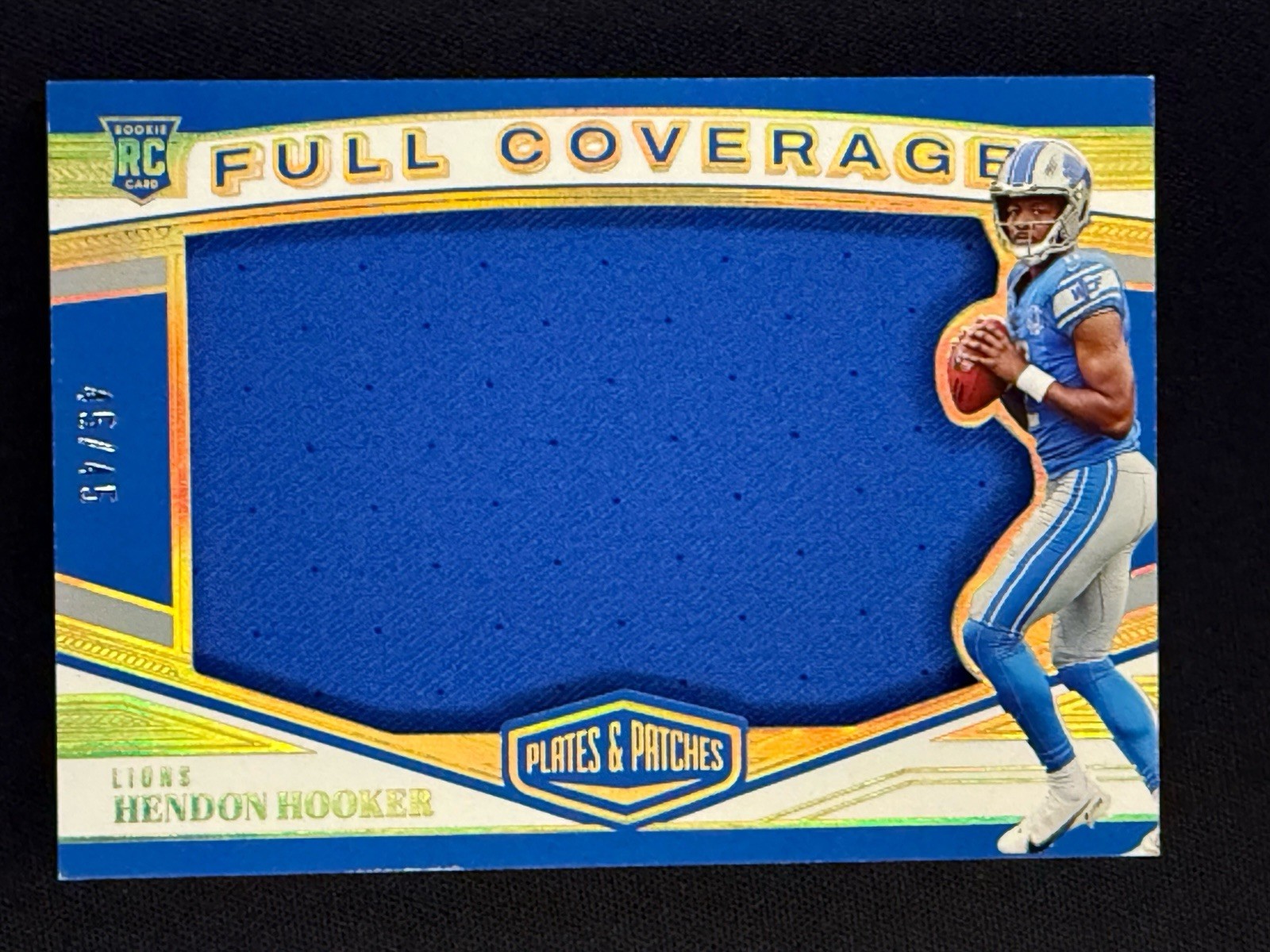 Hendon Hooker Panini Plates & Patches Full Coverage Relics #FC23 Base