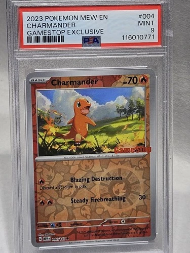 2023 Pokemon Mew EN Charmander Gamestop Exclusive PSA 9