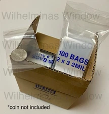 ULINE S-1291 Resealable Poly Bags 2"x3" Reclosable 1000 / box 2mil