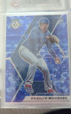 2021 Panini Mosaic - Rookie Brailyn Marquez #274 Blue Camo Mosaic Prizm (RC)