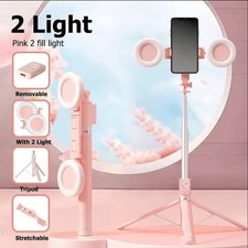 6-in-1 Selfie Stick with 2 Lights, 67'' Phone Tripod, Bluetooth Remote
