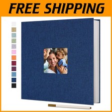 Large Self Adhesive Photo Album - Linen Scrapbook DIY