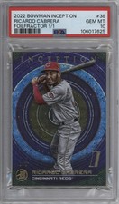 2022 Bowman Inception Ricardo Cabrera Foilfractor 1/1 PSA 10 GEM MINT