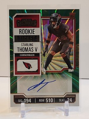 Starling Thomas V 2023 Contenders Green Laser Rookie Ticket Auto UAB Cardinals